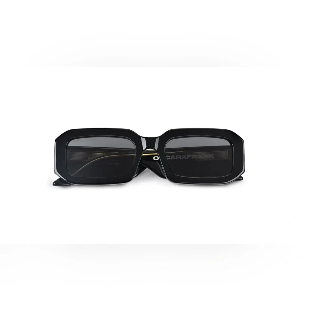 Black Oversized Rectangular Sunglasses